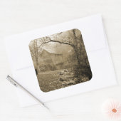 Morning Mist Vierkante Sticker (Envelop)