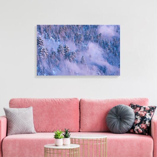 Morning Mist (Winter) Canvas Afdruk (Insitu (Woonkamer))