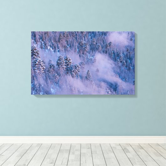 Morning Mist (Winter) Canvas Afdruk (Insitu (Houten vloer))