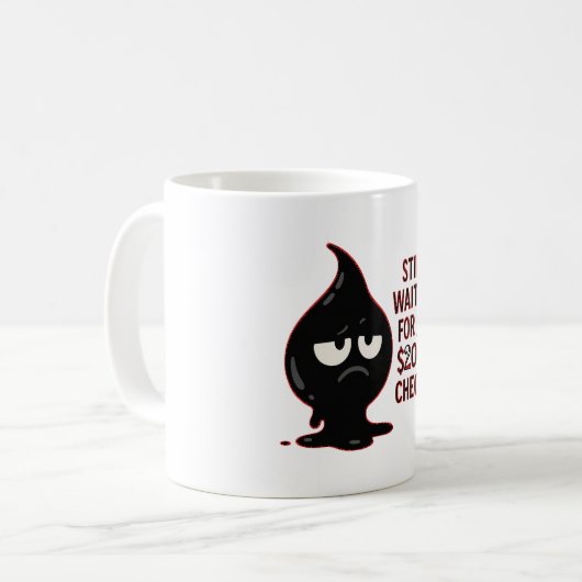 Morning Mood: Coffee First, Salary Later Koffiemok (Voorkant links)