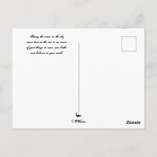 Morning Moon Briefkaart (Achterkant)