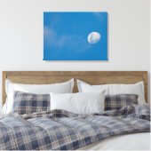 Morning Moon | Zambia, Afrika Canvas Afdruk (Insitu (Slaapkamer))