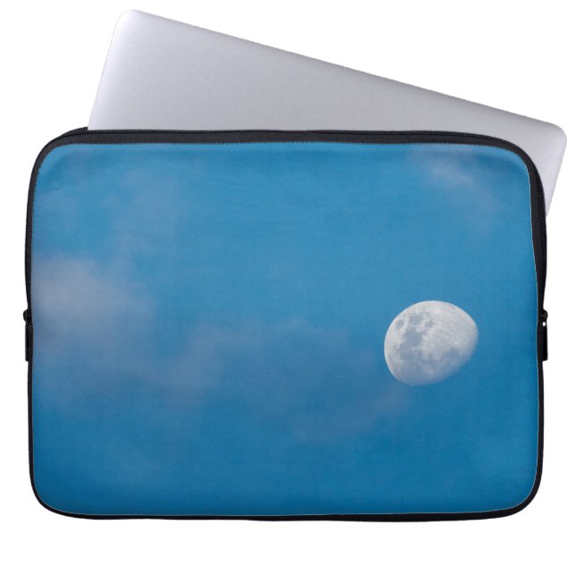 Morning Moon | Zambia, Afrika Laptop Sleeve (Voorkant)