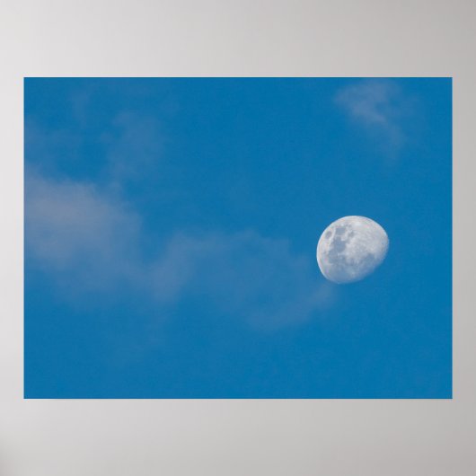 Morning Moon | Zambia, Afrika Poster (Voorkant)