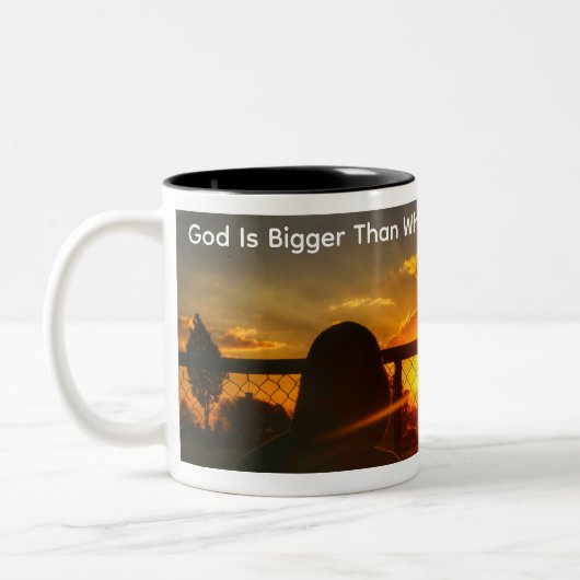 Morning Motivation Coffee Mug Tweekleurige Koffiemok (Links)