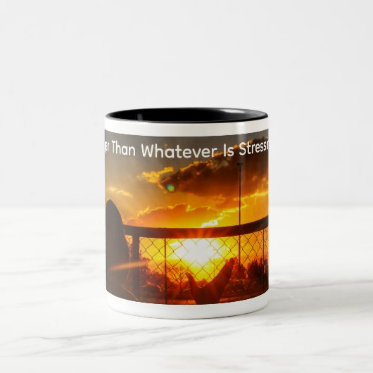 Morning Motivation Coffee Mug Tweekleurige Koffiemok (Center)