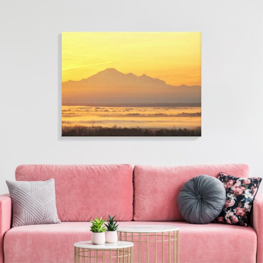 Morning Mountain Magic Canvas Afdruk (Insitu (Woonkamer))