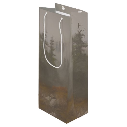 "Morning Mountain" Wijn Cadeautas (Voorkant Gekanteld)