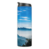 Morning Mountains Mist Landscape Thermosbeker (Geroteerd rechts)