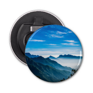 Morning Mountains Mist Landschap Button Flesopener