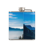 Morning Mountains Mist Landschap Heupfles (Achterkant)