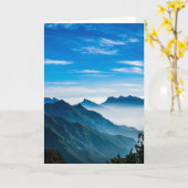 Morning Mountains Mist Landschap Kaart (Gele Bloem)