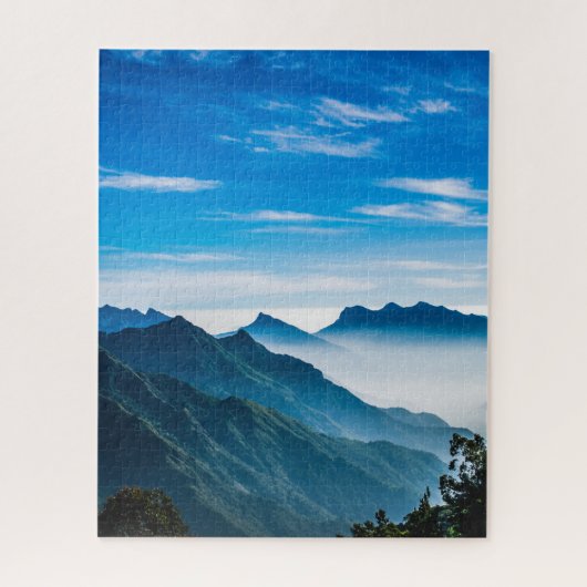 Morning Mountains Mist Landschap Legpuzzel (Verticaal)