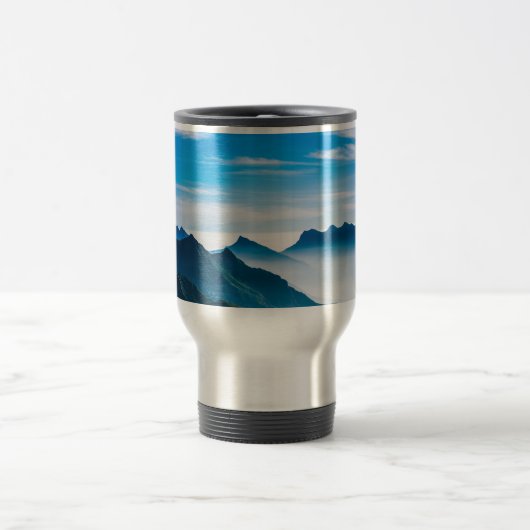 Morning Mountains Mist Landschap Reisbeker (Center)