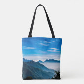 Morning Mountains Mist Landschap Tote Bag (Achterkant)