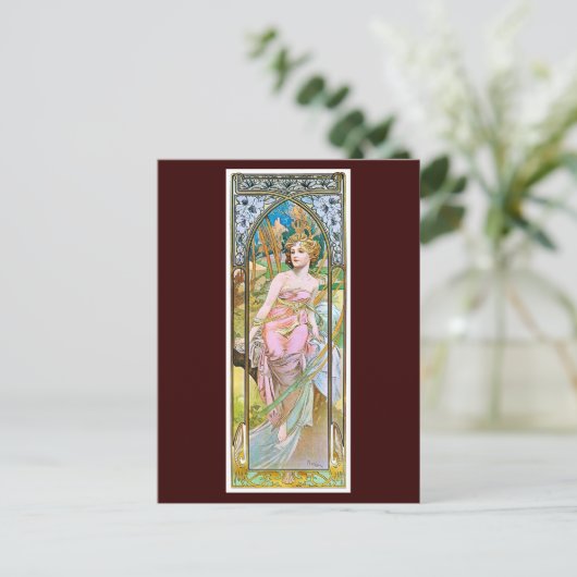 Morning, Mucha Briefkaart (Staand voorkant)