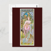 Morning, Mucha Briefkaart (Voorkant / Achterkant)