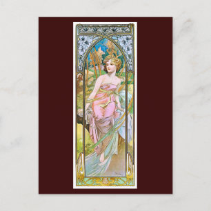 Morning, Mucha Briefkaart