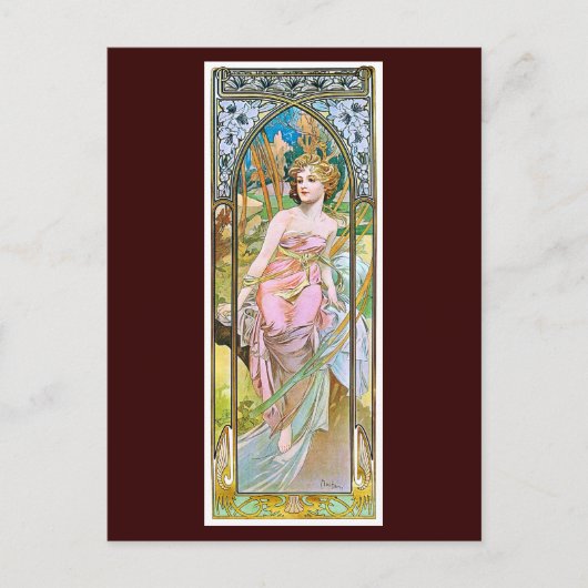 Morning, Mucha Briefkaart (Voorkant)