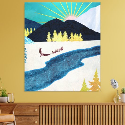 Morning Musher Canvas Afdruk (Insitu (Woonkamer))