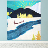 Morning Musher Canvas Afdruk (Insitu (Houten vloer))