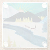 Morning Musher Glazen Onderzetter (Achterkant)