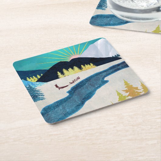 Morning Musher Kartonnen Onderzetters (Schuin)