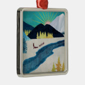 Morning Musher Metalen Ornament (Rechts)