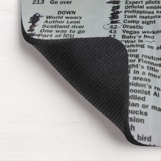 Morning Newspaper Crossword Puzzle Muismat (Hoek)