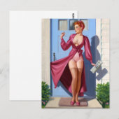 Morning Newspaper Pin Up Briefkaart (Voorkant / Achterkant)