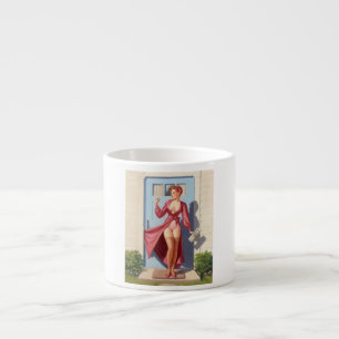 Morning Newspaper Pin-Up Girl Espresso Kop