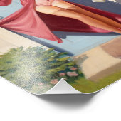 Morning Newspaper Pin-Up Girl Foto Afdruk (Hoek)