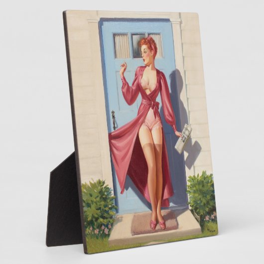 Morning Newspaper Pin-Up Girl Fotoplaat (Zijkant)