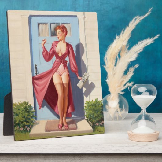 Morning Newspaper Pin-Up Girl Fotoplaat (Zijkant)