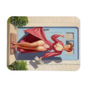 Morning Newspaper Pin-Up Girl Magneet (Horizontaal)