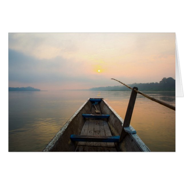 Morning off the lake with the boat (Voorkant Horizontaal)