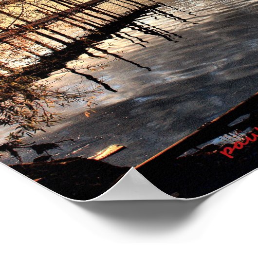 Morning op het Meer van Monona Poster (Hoek)