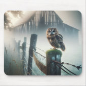 Morning Owl op hek Post Muismat (Voorkant)