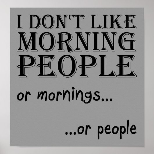 Morning People Poster (Voorkant)