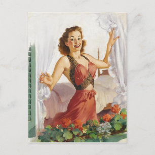 Morning Pin Up Briefkaart