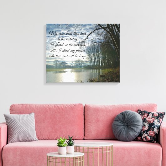 Morning Prayer Bijbel Verse Canvas (Insitu (Woonkamer))