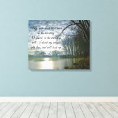 Morning Prayer Bijbel Verse Canvas Afdruk (Insitu (Houten vloer))