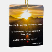 Morning Prayer Psalm 5 Scriptversie Verse Keramisch Ornament (Rechts)