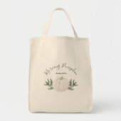 Morning Pumpkin Herfst Waterverf en naam Tote Bag (Voorkant)