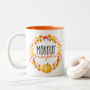 Morning Pumpkin Herfst Waterverf Koffie Mok