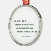 Morning Quote door Arthur Schopenhauer Metalen Ornament (Links)