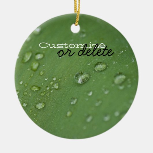Morning Rain Personaliseerbaar Keramisch Ornament (Voorkant)