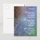 Morning Rain - Poetry Natuur Symphony Briefkaart (Voorkant / Achterkant)