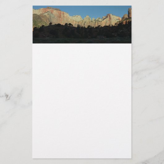 Morning Red Rocks in Zion National Park Briefpapier (Voorkant)