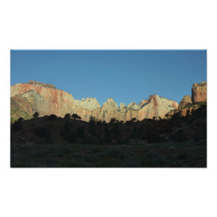 Morning Red Rocks in Zion National Park Foto Afdruk
